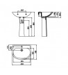 Washbasin Creavit Apollo Pendant (with the possibility of adding a column)