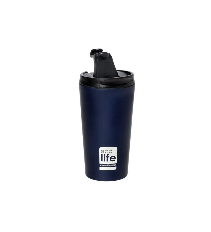 Θερμός για ροφήματα Ecolife  Blue Black Matte 370ml