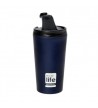 Θερμός για ροφήματα Ecolife  Blue Black Matte 370ml
