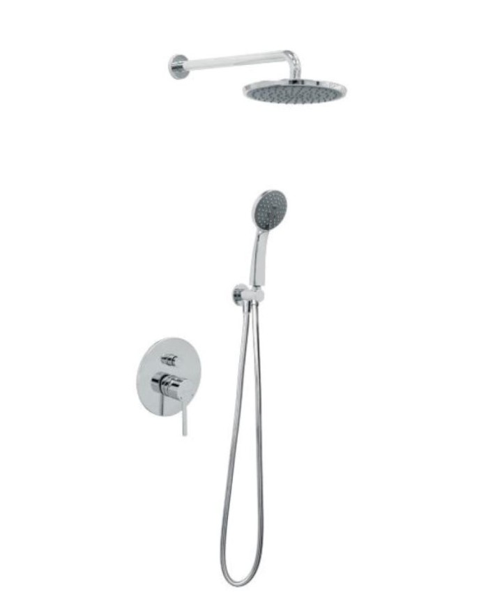 Built-in Complete Bathroom Set Modea Etna Chrome, 2 Outlet Mixer & Bell Ø22cm & Telephone with Bracket (00-08700)