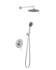 Built-in Complete Bathroom Set Modea Etna Chrome, 2 Outlet Mixer & Bell Ø22cm & Telephone with Bracket (00-08700)