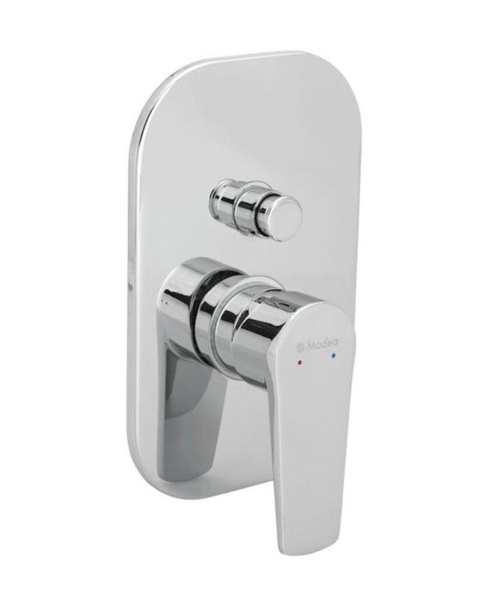 Modea Optima Chrome Built-in 2 Outlet Shower Faucet With Rosette 175x120 (00-07501)