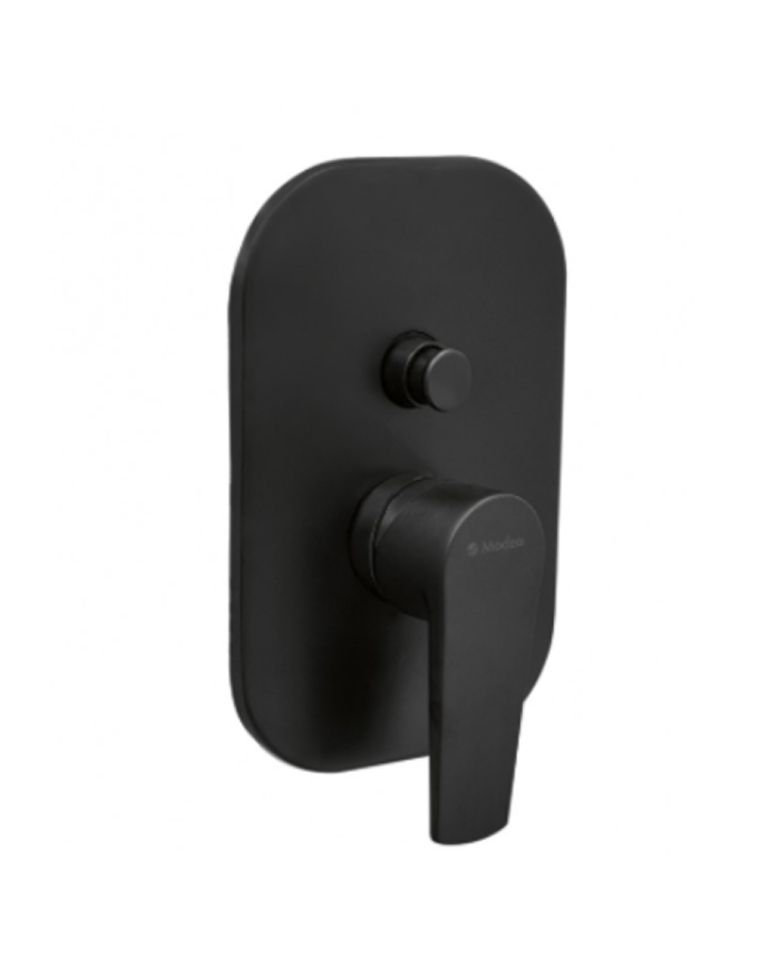 Modea Optima Black Matt Built-in 2 Outlet Shower Faucet With Rosette 175x120 (00-07501/B)