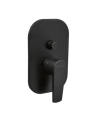 Modea Optima Black Matt Built-in 2 Outlet Shower Faucet With Rosette 175x120 (00-07501/B)