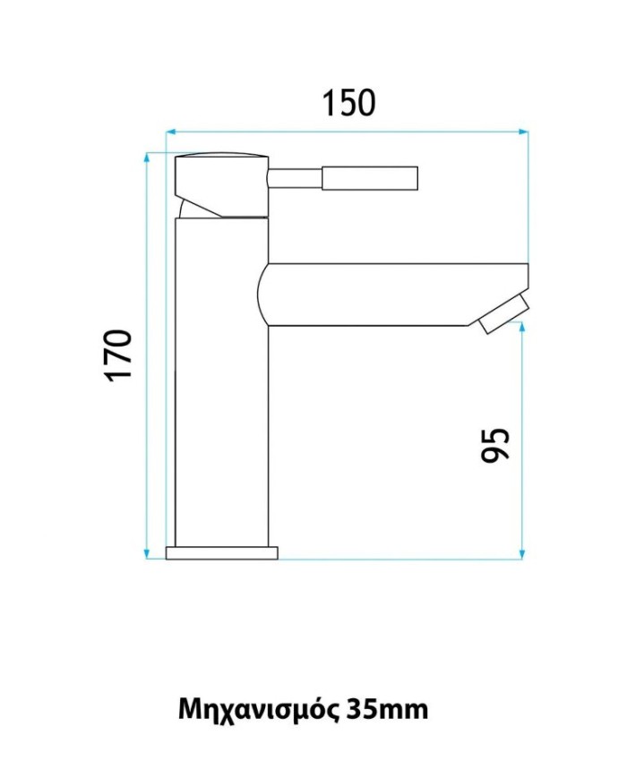 Washbasin faucet H-IT Slim Inox Matt 21230000002