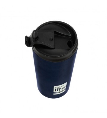 Θερμός για ροφήματα Ecolife  Blue Black Matte 370ml