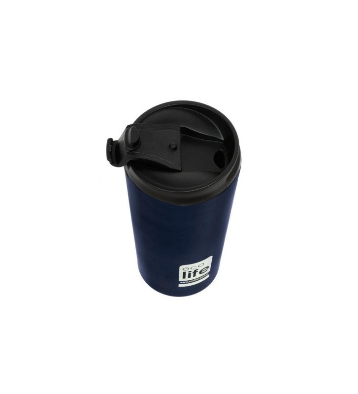 Thermos for Ecolife Blue Black Matte drinks 370ml