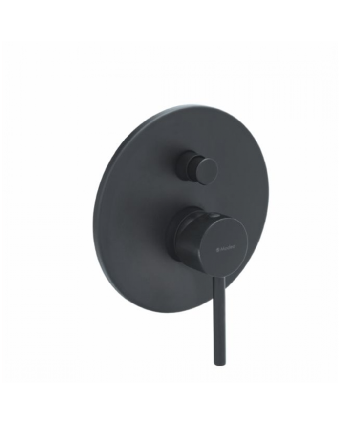 Modea Etna Black Matt Built-in 2 Outlet Shower Faucet With Rosette Ø155 (00-08600/B)
