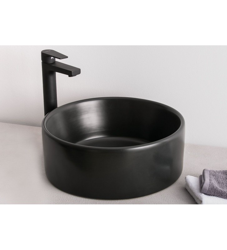 Washbasin Seated Theme Style Black Mat Ø40.5
