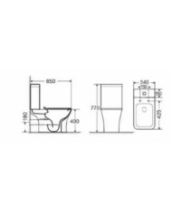 Sprint Theme Set RimOff Floor Basin HP 60cm Pistols With Cistern-Cover-Mechanism