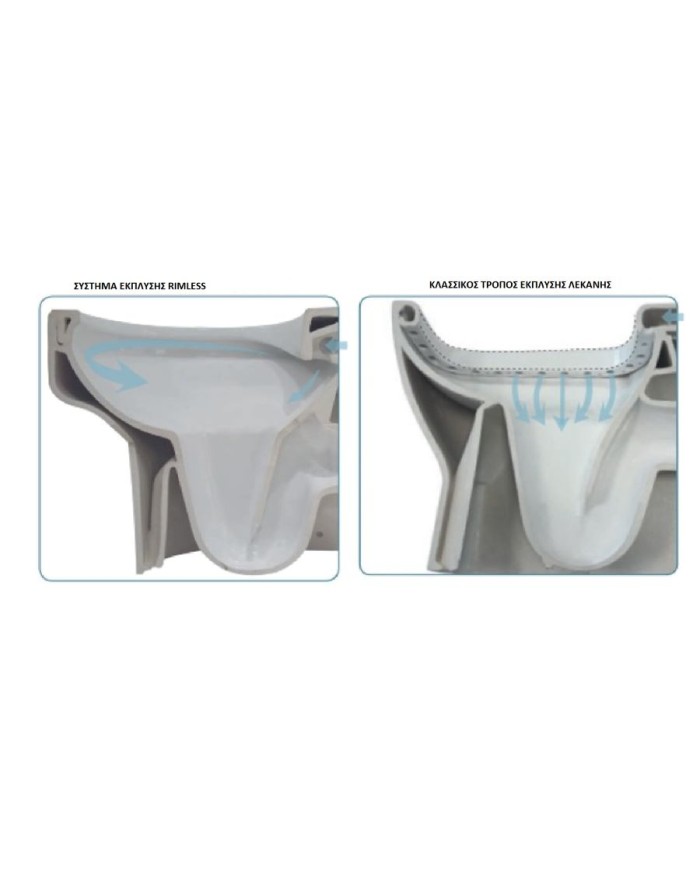 Amco Line Zara Basin Set 60cm Rimless Square 8600 CC Spout & cistern & Cover & Mechanism