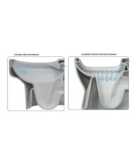 Amco Line Zara Basin Set 60cm Rimless Square 8600 CC Spout & cistern & Cover & Mechanism