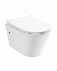 Hanging Basin Rimless Amco Line Zara Oval White with Soft Close Cover (8001)