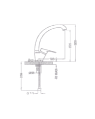 Sink faucet Tall Roxouni Rame Ambrosiana