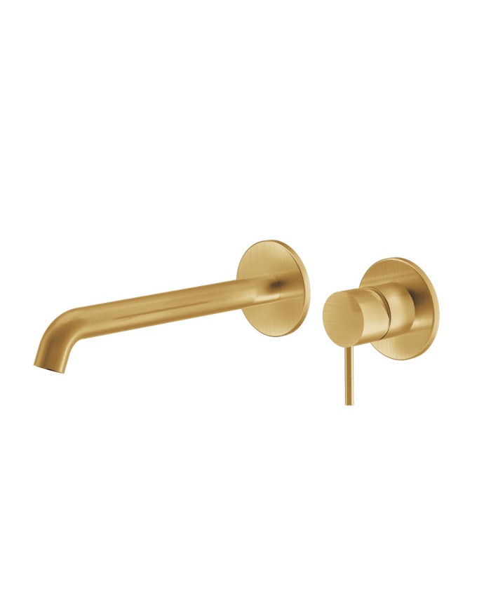 La Torre Elle 316 Gold Brushed PVD Concealed Basin Mixer Tap & Spout Single Outlet/Two Hole Washbasin