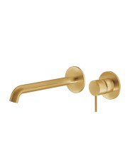 La Torre Elle 316 Gold Brushed PVD Concealed Basin Mixer Tap & Spout Single Outlet/Two Hole Washbasin