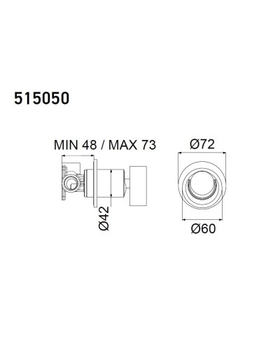 Εντοιχιζόμενο Σετ Λουτρού Armando Vicario Halo Gold Brushed  Μίκτης 2 Εξόδων & Κεφαλή Τοίχου Στρόγγυλη  & Τηλέφωνο με Στήριγμα