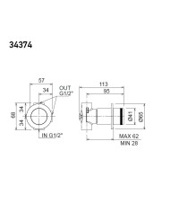 Εντοιχιζόμενο Σετ Λουτρού Armando Vicario Halo Gold Brushed  Μίκτης 2 Εξόδων & Κεφαλή Τοίχου Στρόγγυλη  & Τηλέφωνο με Στήριγμα