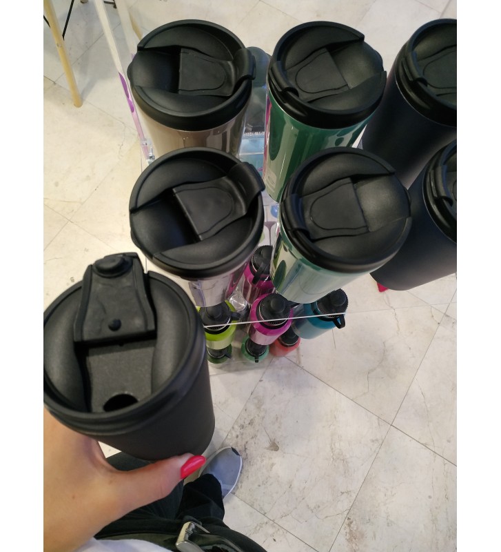 Θερμός για ροφήματα Ecolife  Black Matte 370ml
