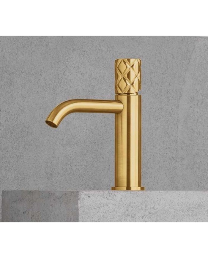 Μπαταρία Νιπτήρα Αναμεικτική Eurorama Eletta Chester Light Gold Brushed με Βαλβίδα clic-clac  (168309-201)