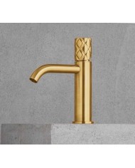 Μπαταρία Νιπτήρα Αναμεικτική Eurorama Eletta Chester Light Gold Brushed με Βαλβίδα clic-clac  (168309-201)