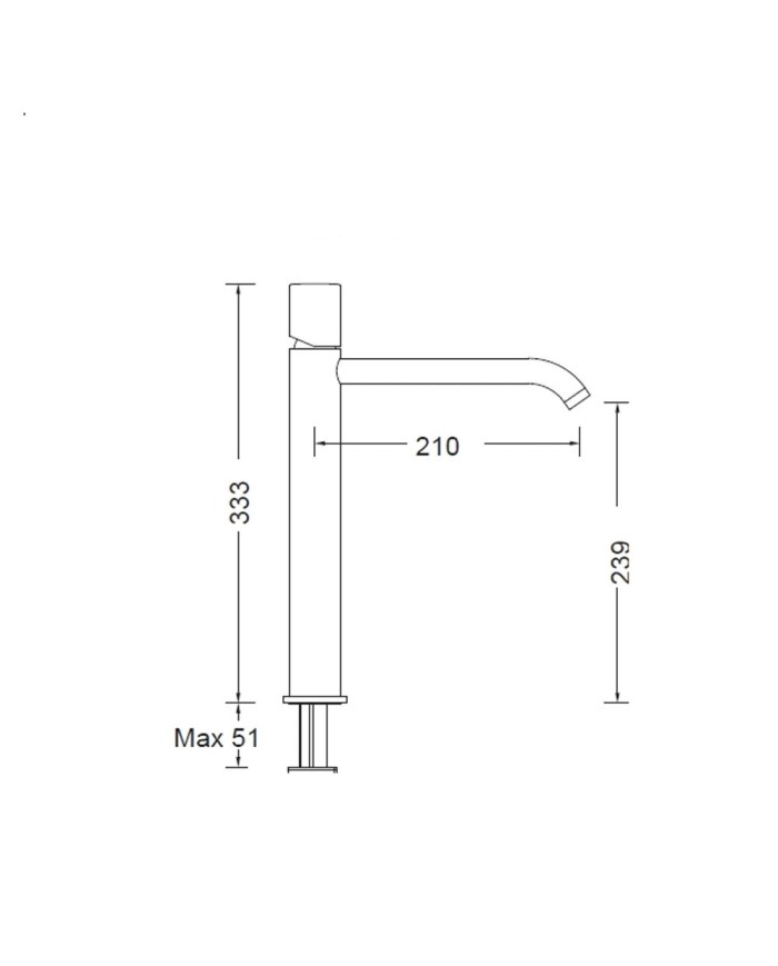 Μπαταρία Νιπτήρα Ψηλή Αναμεικτική Eurorama Eletta Chester Light Gold Brushed με Βαλβίδα clic-clac  (168309P-201)