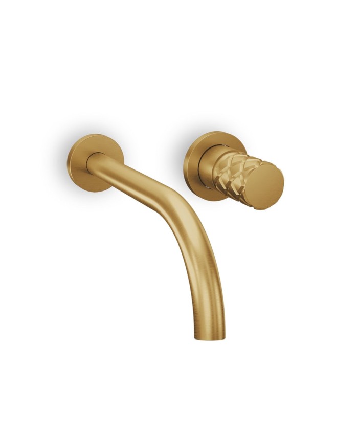 Built-in Basin Faucet Eurorama Eletta Chester Light Gold Brushed One Outlet/Two Hole Faucet & Spout