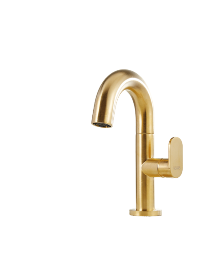 Basin mixer Armando Vicario Slim Gold Brushed with valve (500010-201)