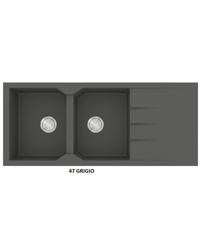 Granite Sink Sanitec Ultra Granite 800 116 2B 1D (116X50) Heavy Duty Reversible
