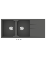 Granite Sink Sanitec Ultra Granite 800 116 2B 1D (116X50) Heavy Duty Reversible