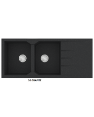 Granite Sink Sanitec Ultra Granite 800 116 2B 1D (116X50) Heavy Duty Reversible