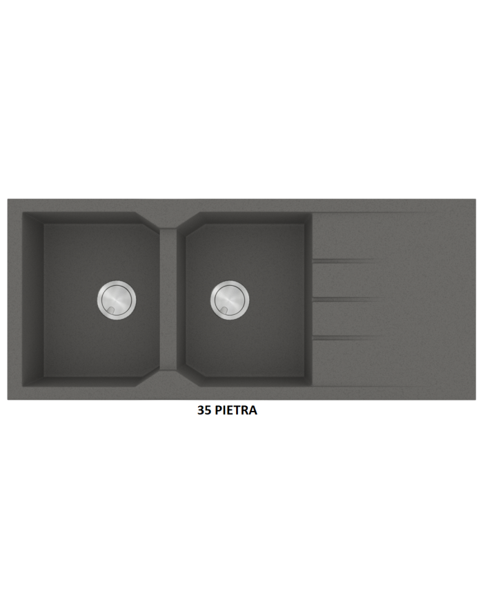 Granite Sink Sanitec Ultra Granite 800 116 2B 1D (116X50) Heavy Duty Reversible