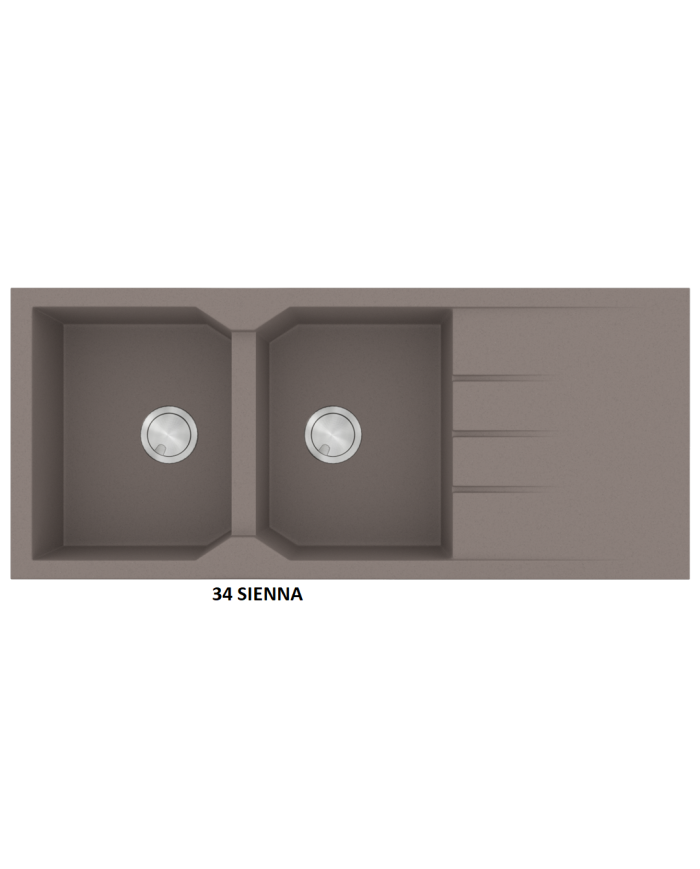 Granite Sink Sanitec Ultra Granite 800 116 2B 1D (116X50) Heavy Duty Reversible