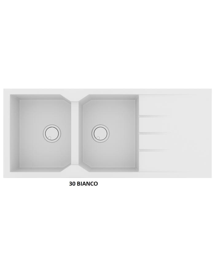 Granite Sink Sanitec Ultra Granite 800 116 2B 1D (116X50) Heavy Duty Reversible