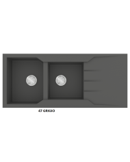 Granite Sink Sanitec Ultra Granite 801 116 2B 1D (116X50) Heavy Duty Reversible