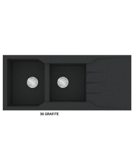 Granite Sink Sanitec Ultra Granite 801 116 2B 1D (116X50) Heavy Duty Reversible