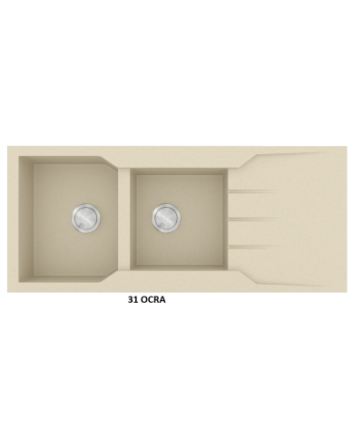 Granite Sink Sanitec Ultra Granite 801 116 2B 1D (116X50) Heavy Duty Reversible