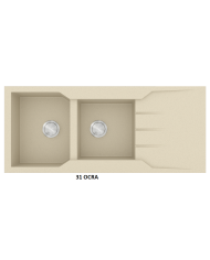 Granite Sink Sanitec Ultra Granite 801 116 2B 1D (116X50) Heavy Duty Reversible