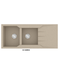 Granite Sink Sanitec Ultra Granite 801 116 2B 1D (116X50) Heavy Duty Reversible