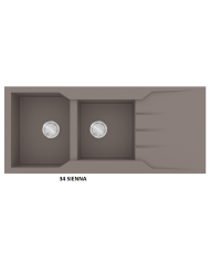 Νεροχύτης Γρανιτένιος Sanitec Ultra Granite 801 116 2B 1D (116X50)  Βαρέως Τύπου Αντιστρεφόμενος