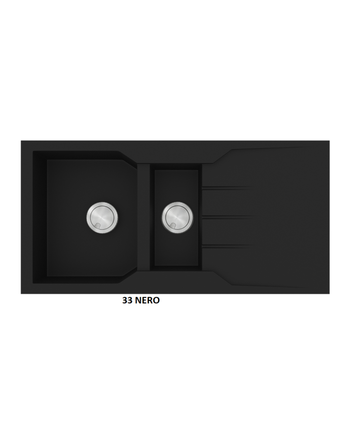 Νεροχύτης Γρανιτένιος Sanitec Ultra Granite 802 100 1/2B 1D (100X50) Βαρέως Τύπου Αντιστρεφόμενος