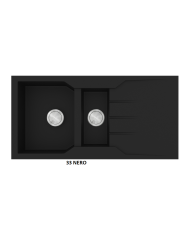 Granite Sink Sanitec Ultra Granite 802 100 1 / 2B 1D (100X50) Heavy Duty Reversible