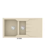 Νεροχύτης Γρανιτένιος Sanitec Ultra Granite 802 100 1/2B 1D (100X50) Βαρέως Τύπου Αντιστρεφόμενος