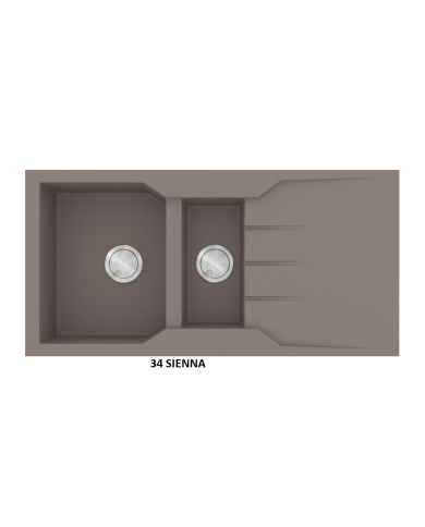 Granite Sink Sanitec Ultra Granite 802 100 1 / 2B 1D (100X50) Heavy Duty Reversible