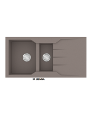 Νεροχύτης Γρανιτένιος Sanitec Ultra Granite 802 100 1/2B 1D (100X50) Βαρέως Τύπου Αντιστρεφόμενος