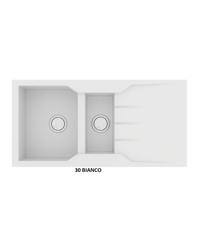 Νεροχύτης Γρανιτένιος Sanitec Ultra Granite 802 100 1/2B 1D (100X50) Βαρέως Τύπου Αντιστρεφόμενος