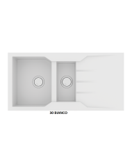 Νεροχύτης Γρανιτένιος Sanitec Ultra Granite 802 100 1/2B 1D (100X50) Βαρέως Τύπου Αντιστρεφόμενος