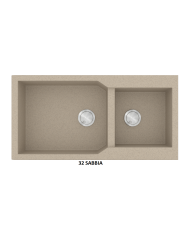 Sanitec Ultra Granite Granite Sink 804 86 2B (86X50) Heavy Duty Reversible