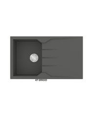 Granite Sink Sanitec Ultra Granite 805 86 1B 1D (86X50) Heavy Duty Reversible