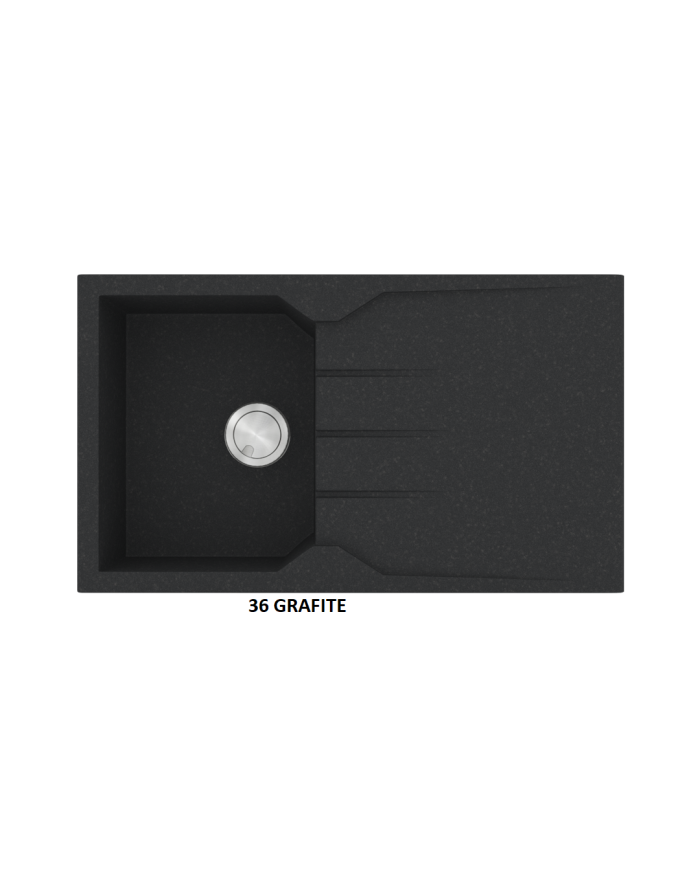 Νεροχύτης Γρανιτένιος Sanitec Ultra Granite 805 86 1B 1D (86X50) Βαρέως Τύπου Αντιστρεφόμενος